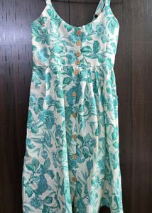 Floral Button-Front Midi Dress
