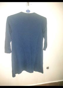 Navy Blue Open Front Cardigan