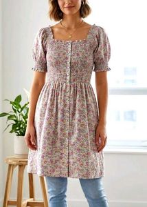 Floral Button-Down Dress🌷