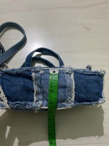 Patch Denim Shoulder and Hand Bag