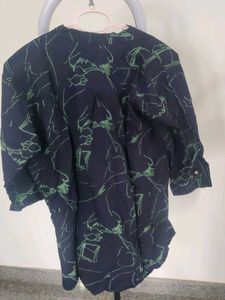 Stylish Navy and Green Printed tunic