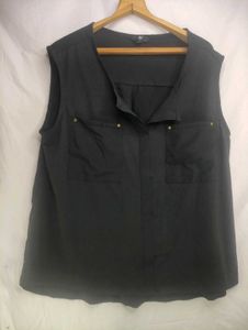 Sleeveless Black Blouse LR-8