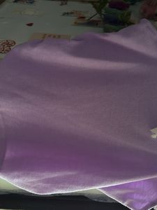 Sweetheart Lace Trim Purple Top