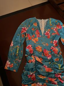 Floral Print Ruched Mini Dress