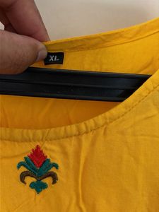 Vibrant Yellow Embroidered Kurta
