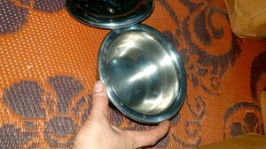Vintage Stainless Steel Pot with Lid
