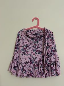 Floral Print Ruffle Skirt