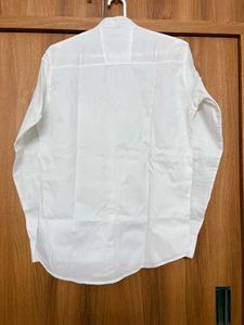 Classic White Mandarin Collar Shirt