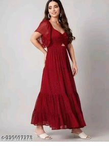 Elegant Red Maxi Dress