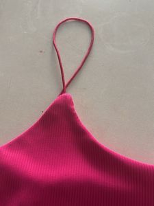Hot Pink Ribbed Camisole Top