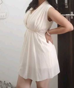 Cream Mini Dress