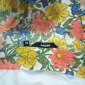 Floral Print Cropped Shirt (negotiable)