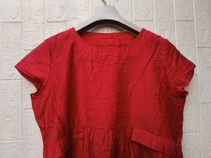 New with tag Chic Red Short-Sleeve Top