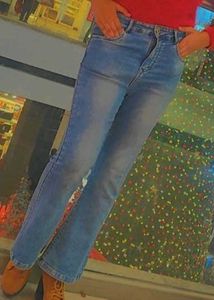 Acid Wash Flare Jeans