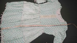 Sea Green And White Tunic