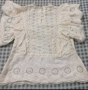 Elegant Broderie Anglaise Blouse