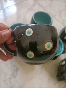 Dot Printed Tea Cups