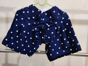 Cute Heart Print Wide Leg Pants