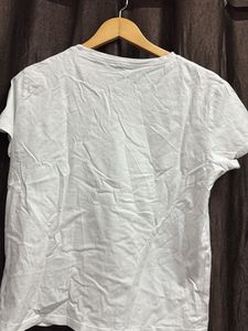 Cute Graphic Print White T-Shirt