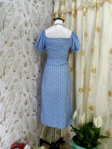 💙Blue Floral Print Midi Dress💙