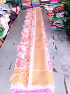 Heavy Banarasi Silk Saree - Floral Design