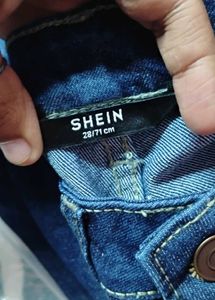 Dark Blue Wide leg Denim Jeans