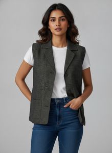 Sleeveless Blazer Vest