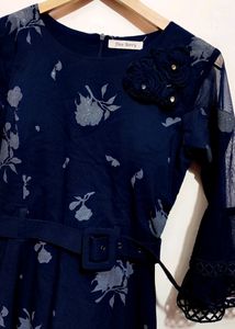 Blue Beautiful Dress For 30 Bust