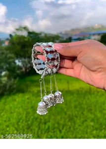 navratri Mirror Work Bangle with Jhumkas