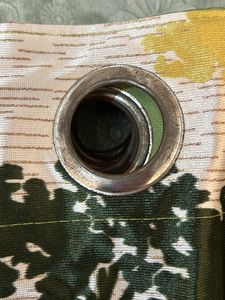 Green Curtains- Trees Print On Top