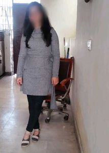 Chic Grey Peplum Dress