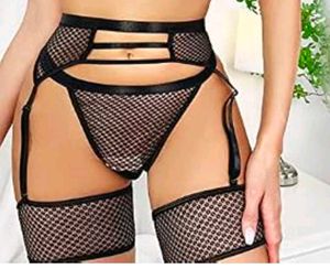 Black Fishnet Garter belt