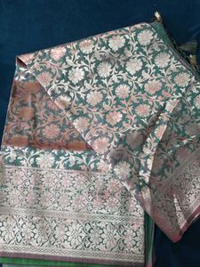 Elegant Floral Banarasi Silk Saree