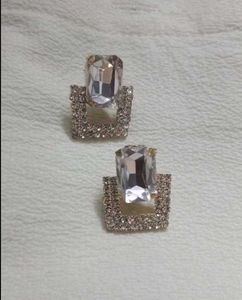 Sparkling Square Earrings