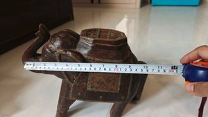 Vintage Wooden Elephant Decor