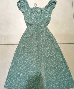 Cute Floral Print Midi Dress