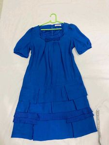 Vibrant Blue Tiered Dress