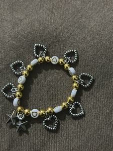 Sparkly Heart Charm Bracelet