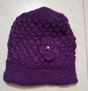 Woolen Winter Cap For Women And Girls