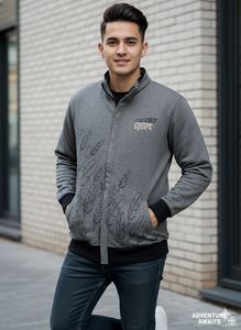 Stylish Gray Printed Sweatshirt