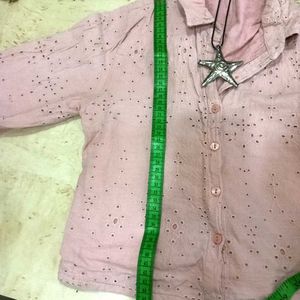 pinteresty crop Button-Up Shirt