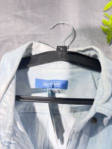 Light Wash Denim Short Sleeve Shirt