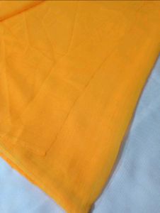 Vibrant Yellow Chiffon Saree