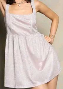 Light Pink Embroidered glittery dress💖
