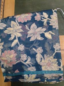 Teal Green Saree with Woven Zari Floral Design
