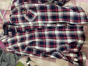 Men's Red & Blue Plaid Flannel Shirt