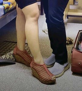 Pink Fishnet Heels