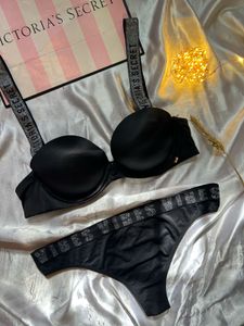 Victoria's Secret Black Bra &amp; Panty Set