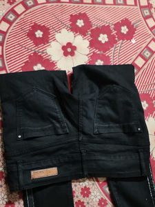 Black Jeans with Side Stripe