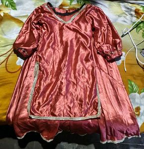 SATIN KURTI & UMBRELLA PALAZZO SET